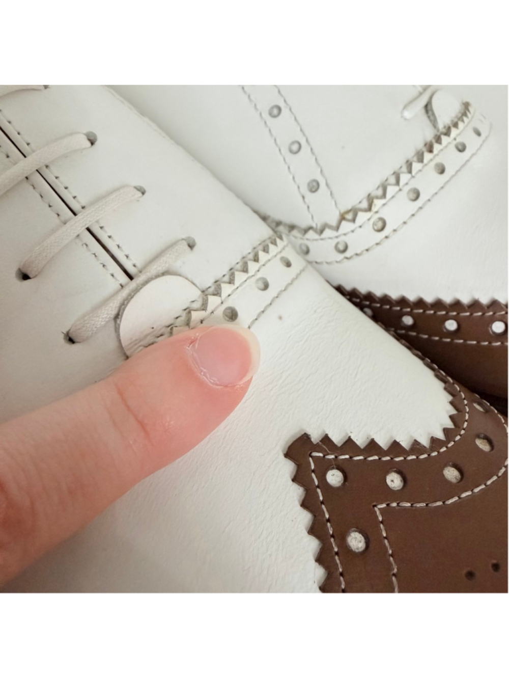 Undandy Mens Leather Wingtip Brogue Oxford Spectator Shoes Size 12.5 - Picture 7 of 11